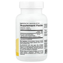 Supplement facts panel on bottle with serving size and ingredients information