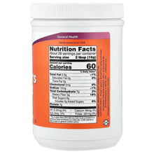 Supplement jar back label with Nutrition Facts panel in orange