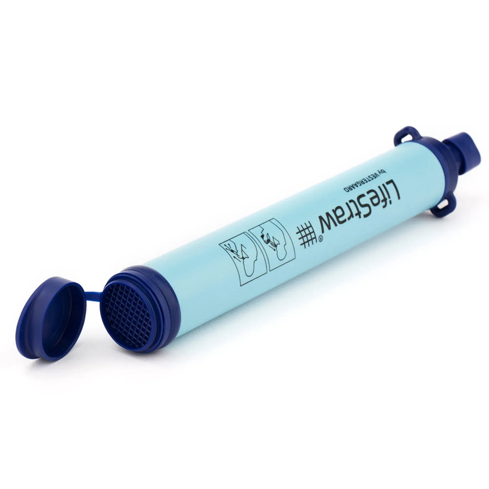 Lifestraw Personal Water Filter for Travel, Hiking, Camping and Survival - Blue - USA MEGA SHOP