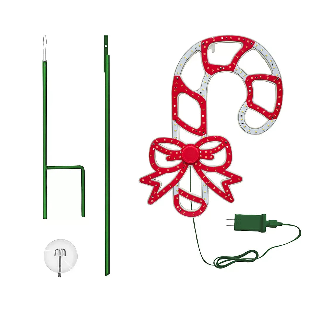 Berkley Jenson 16" Hi-Vibrant Candy Cane With Bow - USA MEGA SHOP