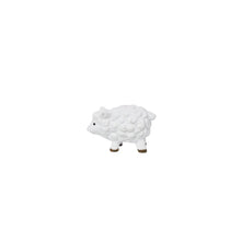 Mini nativity animal figurine: white sheep with textured wool