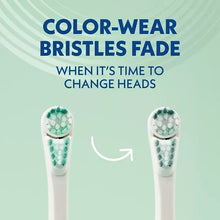 Spinbrush Pro Whiten brush heads with green color-wear bristles shown