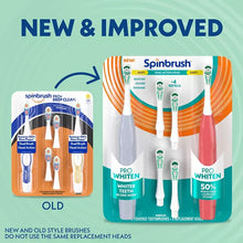 Two toothbrush brush sets shown side by side with replacement heads included