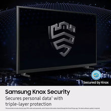 Smart TV displaying Knox security shield icon on screen