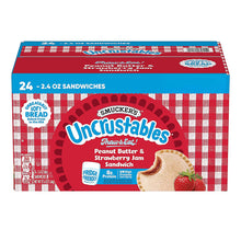 Smucker's Uncrustables Peanut Butter & Strawberry Jam Sandwiches, Mega Pack, Frozen, 24 ct./2.4 oz.