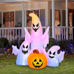 Gemmy Halloween Inflatable Spooky Ghost Trio - USA MEGA SHOP