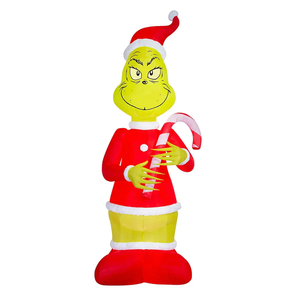 Giant 12' Inflatable Grinch with Candy Cane - USA MEGA SHOP