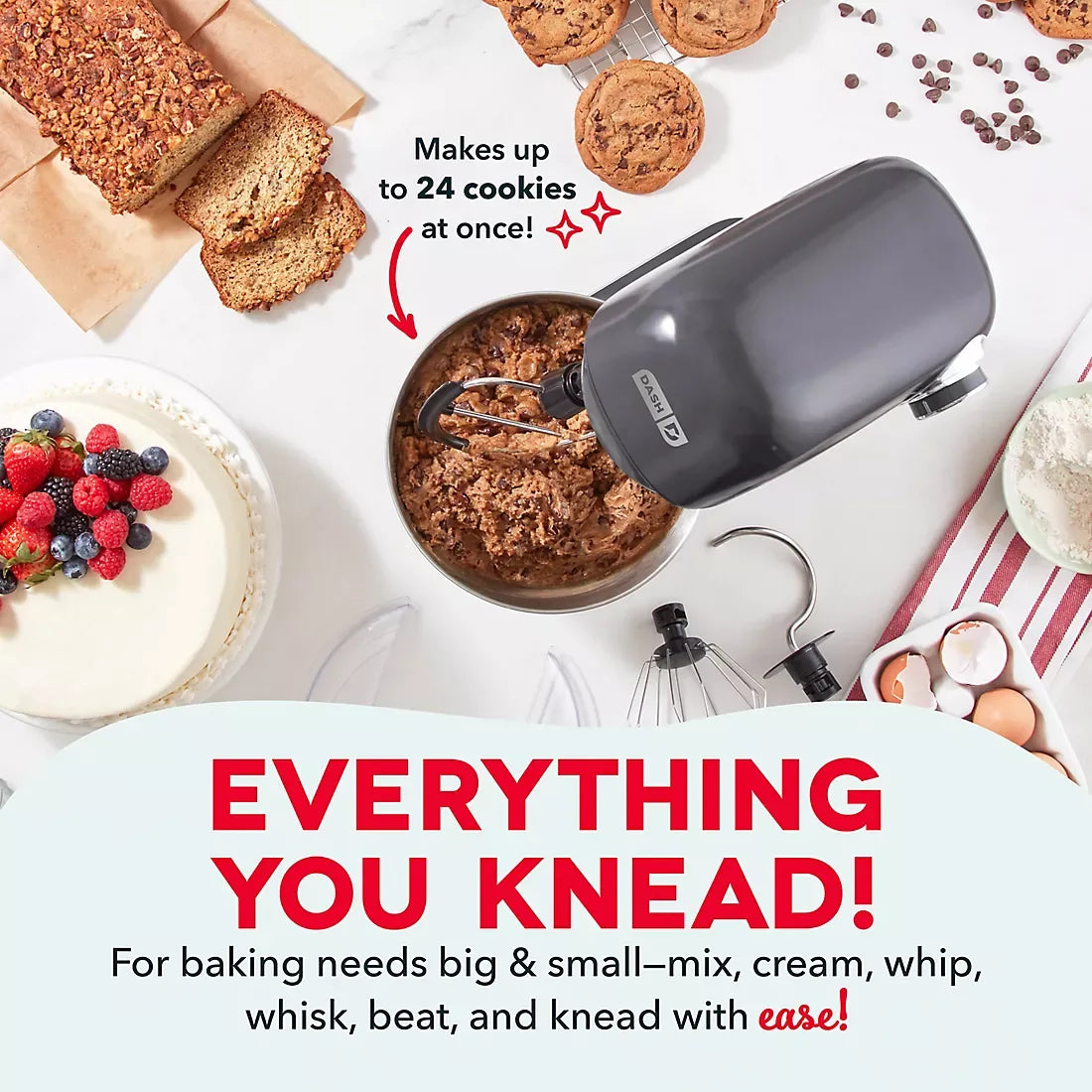 Dash 3.5-Qt. Stand Mixer - Forged Iron - USA MEGA SHOP