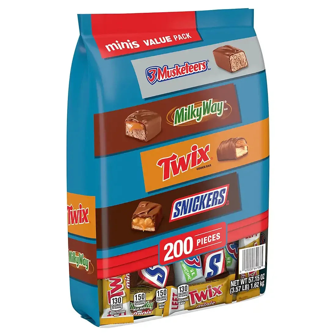 Snickers, Twix & More Minis Halloween Chocolate Candy Bars Variety Pack, Bulk Bag, 200 ct. - USA MEGA SHOP