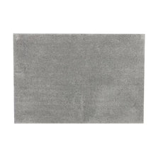 Gray plush micro polyester bath rug, rectangular, 24 x 36 in.
