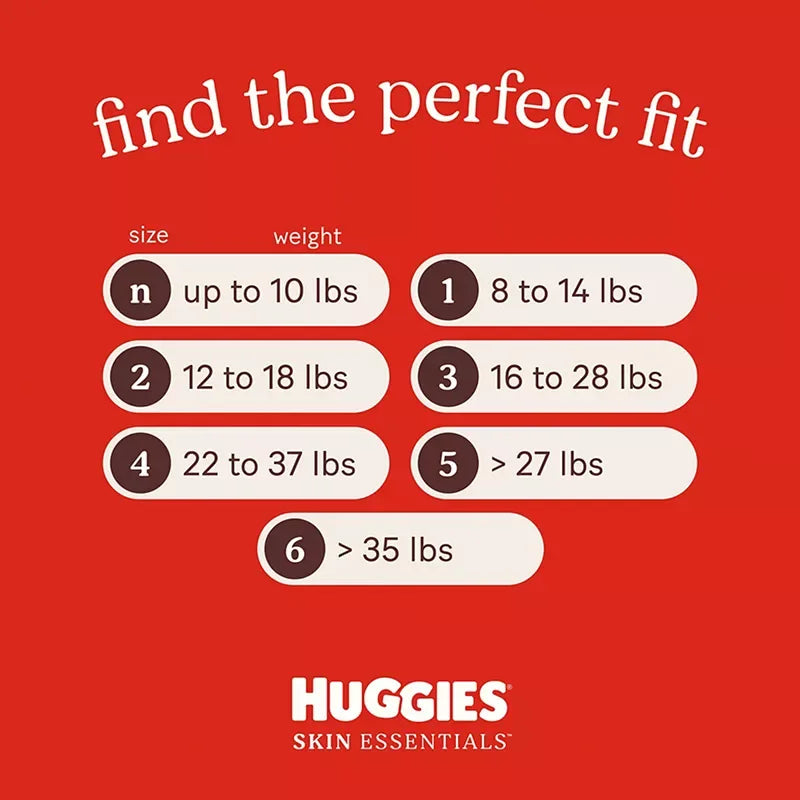 Huggies Skin Essentials Baby Diapers (Select Size) - USA MEGA SHOP