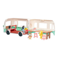 Ice cream truck playset with open interior, red step, pink stools, character figures