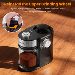 VAVSEA Burr Coffee Grinder, Electric Coffee Bean Grinder with 18 Precise Grind Settings, 3-18 Cup, for Espresso/Drip/Pour over/Cold Brew/French Press