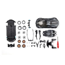 Lamborghini Terzo 1:24 model kit parts assortment with black chassis and accessories