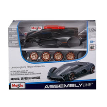 Maisto 1:24 Lamborghini Terzo model kit retail box with black car and parts tray