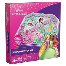 Disney Princess pop-up game box with colorful board and coin-like pieces