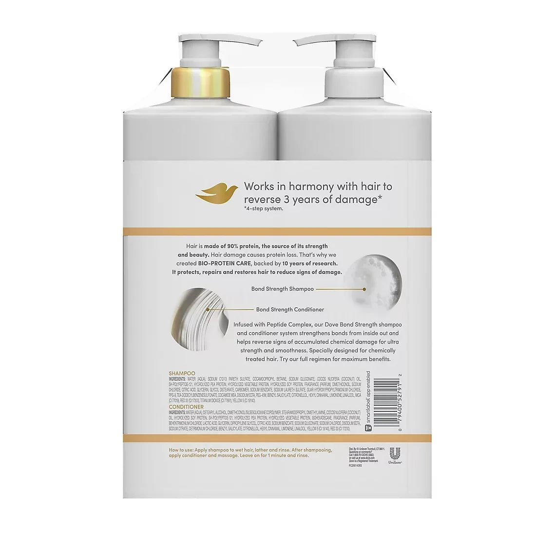 Dove Bond Strength Damage Therapy Shampoo & Conditioner, 2 pk./33.8 oz.