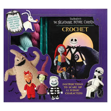 Crochet kit featuring Tim Burton's The Nightmare Before Christmas character figures and yarn