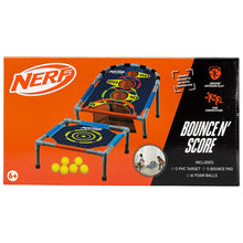 Game set box showing a blue target toss bounce pad and yellow balls