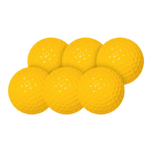 Yellow foam balls for tossing into the bounce game target hoops