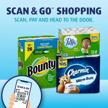 Charmin Ultra Soft toilet paper multipack with Scan & Go shopping text