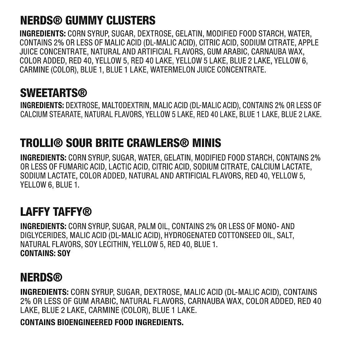 Nerds Gummy Clusters, Trolli, Sweetarts & More Halloween Variety, 185 ct.