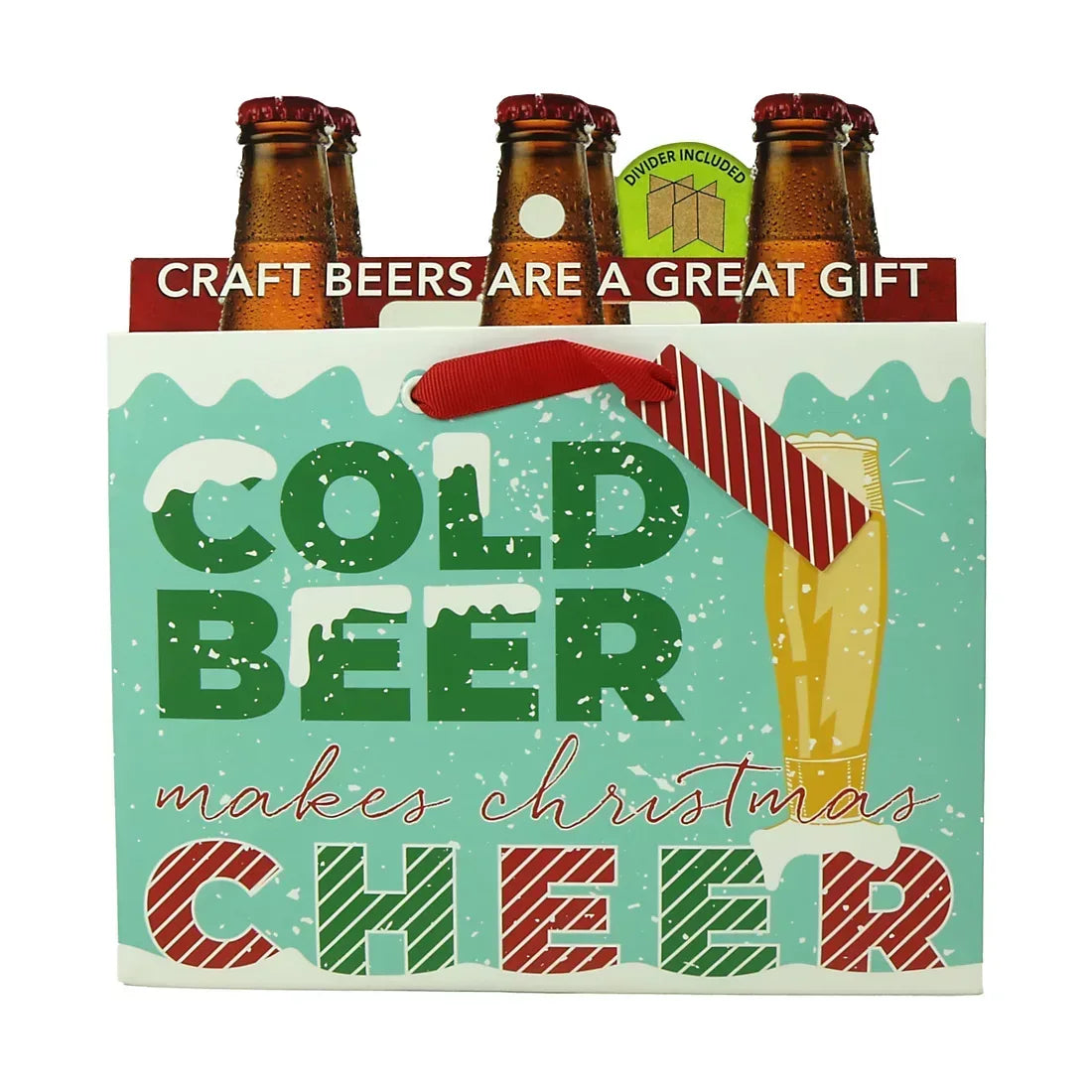 EDG Beer Bottle Heavyweight Assorted Gift Bags, 6 ct.