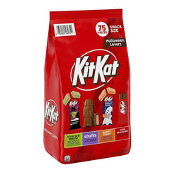 Kit Kat Assorted Flavored Wafer Snack Size, Halloween Candy Bag, 75 ct.