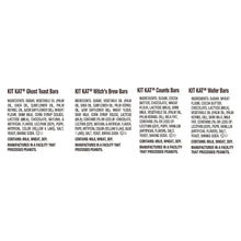 Assorted KitKat snack bag flavor label panel with bar names and serving details