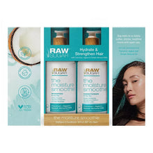 Shampoo and conditioner 2-pack with coconut-themed “the moisture smoothie” branding