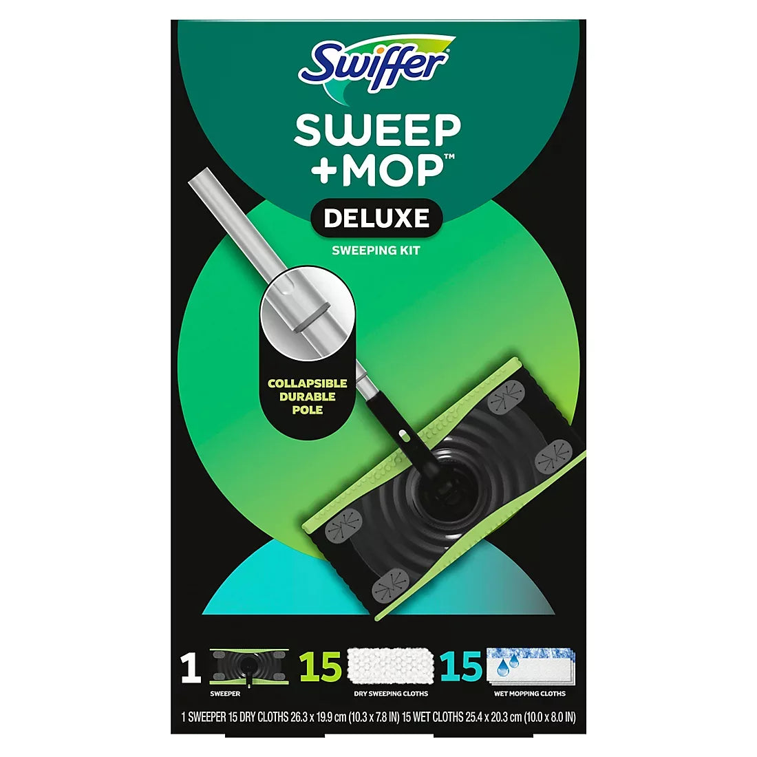 Swiffer Sweep and Mop Deluxe, 2-in-1 Floor Mopping and Sweeping Kit - USA MEGA SHOP