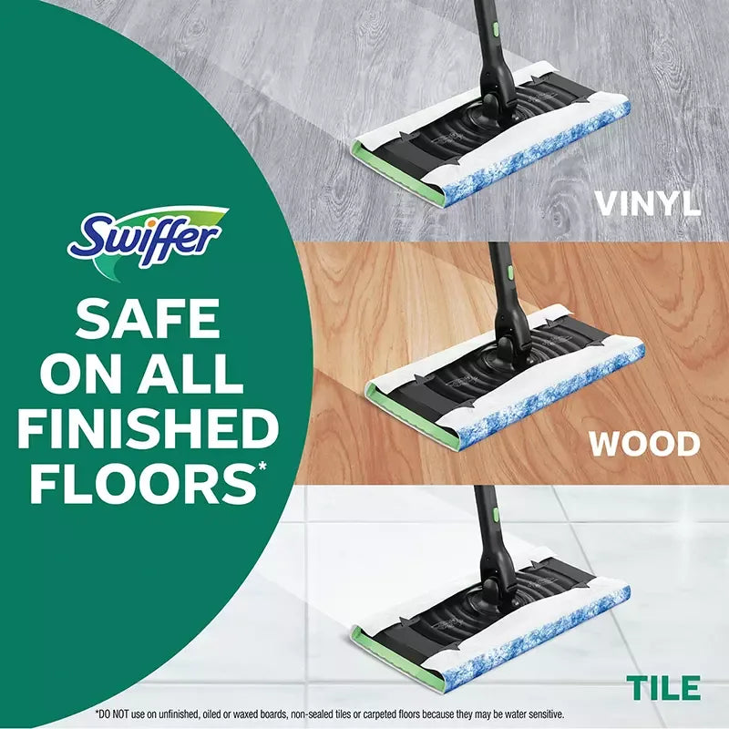 Swiffer Sweep and Mop Deluxe, 2-in-1 Floor Mopping and Sweeping Kit - USA MEGA SHOP