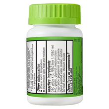 Simethicone softgels bottle with green cap and green label, ingredient list