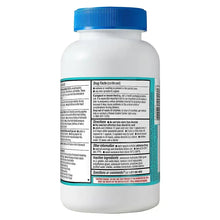 Ibuprofen 200mg softgel capsules bottle, back label with directions and warnings
