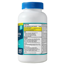 Berkley Jensen ibuprofen 200 mg softgel capsules bottle with Drug Facts side panel