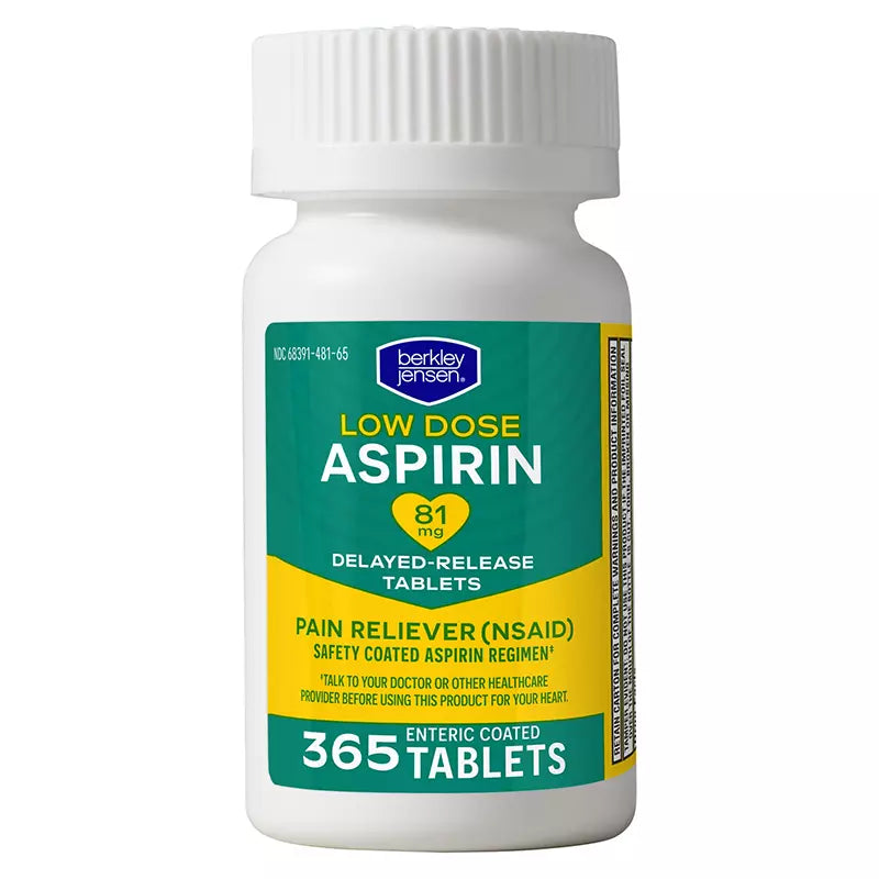 Berkley Jensen Aspirin 81mg Low-Dose Tablets, 730 ct.