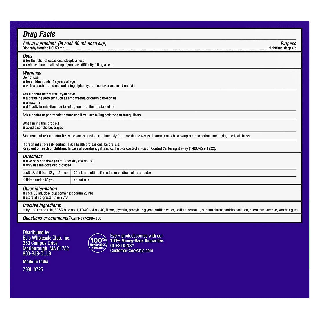 Berkley Jensen Night Time Sleep Aid Diphenhydramine HCl 50mg Liquid, 3 pk./12 fl. oz.