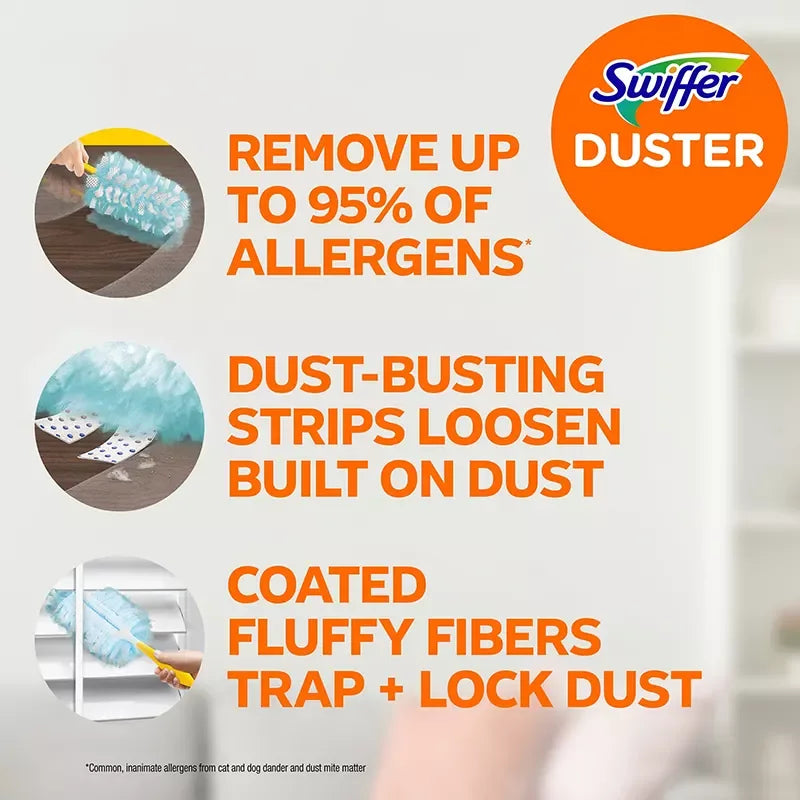 Swiffer Duster Starting Kit with Short Handle, 24 Duster Refills - USA MEGA SHOP