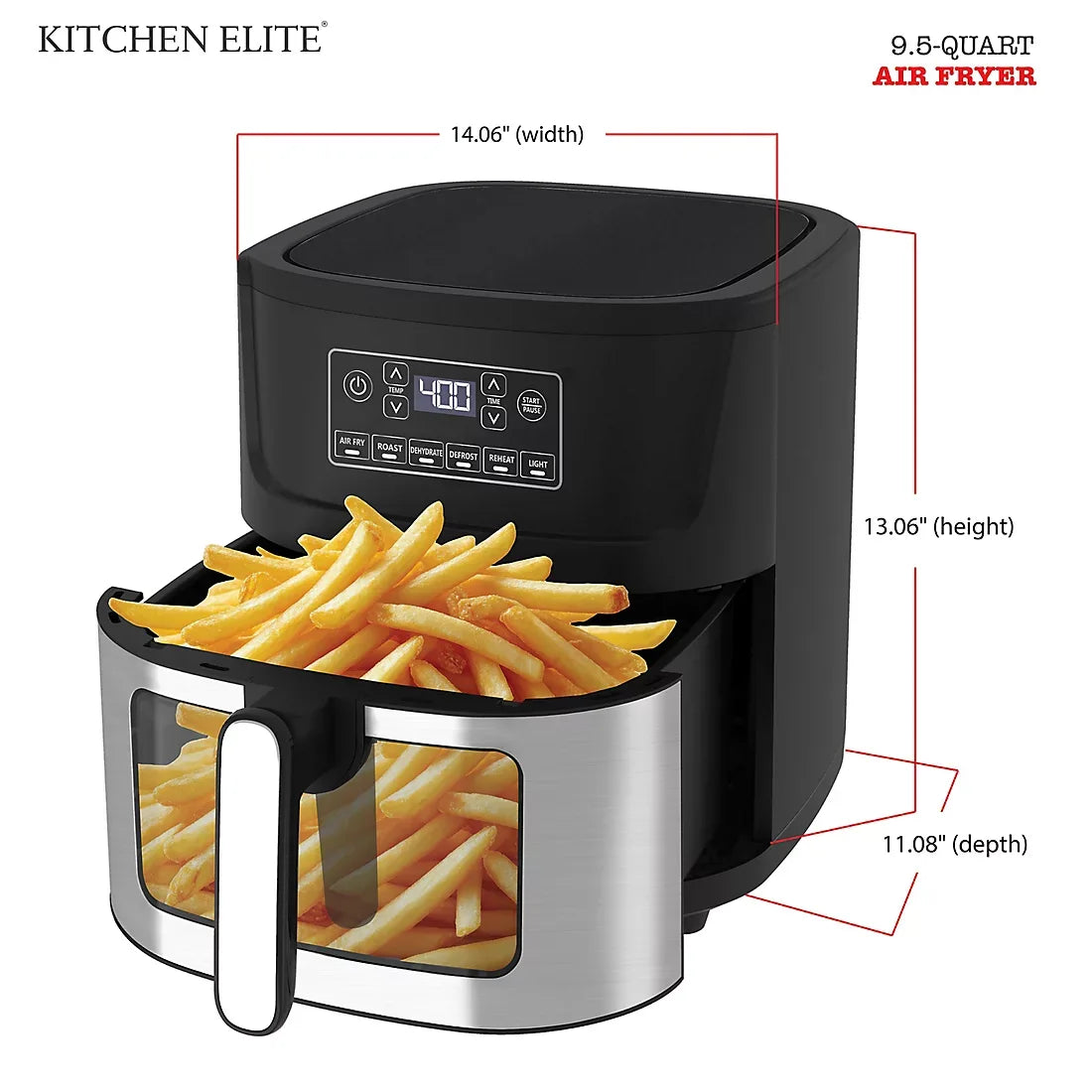 Kitchen Elite 9.5-Qt. Digital Air Fryer - USA MEGA SHOP