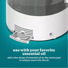 Ultrasonic humidifier oil tray and vent openings under the water tank