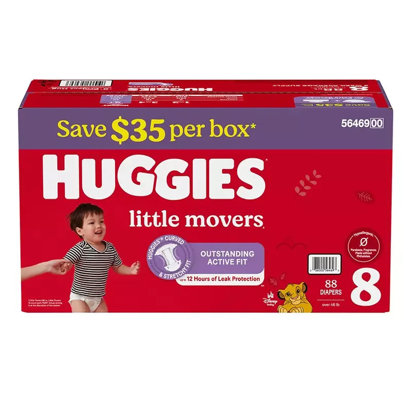 Huggies Little Movers Diapers (Select Size) - USA MEGA SHOP