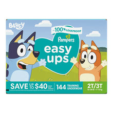Pampers easy ups training underwear pack, 100% leakproof, 144 count, 2T–3T