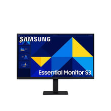 27-inch Samsung monitor with black bezel and center stand, front view