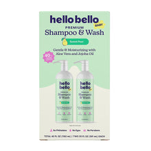 Baby shampoo & wash twin pack box with Sweet Pear scent and two pump bottles