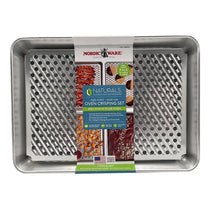 Oven crisping set with two perforated racks, retail package included.