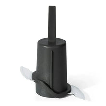 Drew Barrymore food chopper blade assembly with black spindle and white base