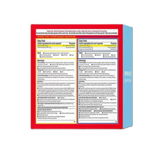 Tylenol Cold & Flu multi-symptom liquid gels combo pack box side panel with drug facts