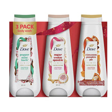 Body wash 3-pack with pepper mint bark, sugar cookie sprinkle, cinnamon pumpkin pie