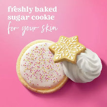 Sugar cookie body wash themed graphic with frosting and cookie