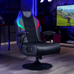 X Rocker Nemesis RGB Pedestal Gaming Chair, Black - USA MEGA SHOP